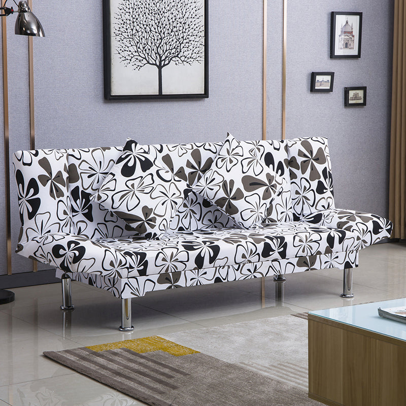 Silver Transitional Modern Tight Back Sofa Bed 29.53"High Armless Sofa Bed