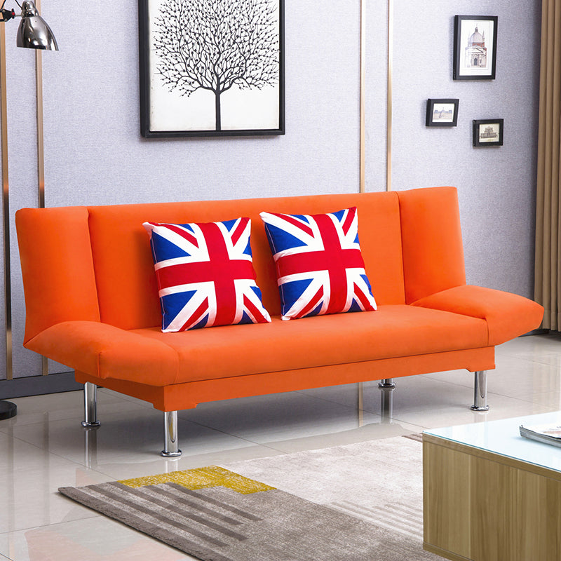 Silver Transitional Modern Tight Back Sofa Bed 29.53"High Armless Sofa Bed