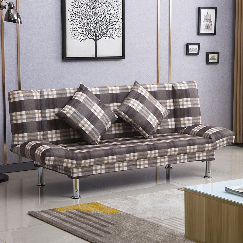 Silver Transitional Modern Tight Back Sofa Bed 29.53"High Armless Sofa Bed