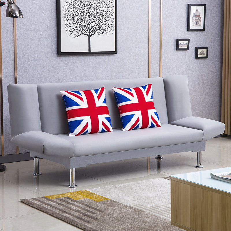 Silver Transitional Modern Tight Back Sofa Bed 29.53"High Armless Sofa Bed