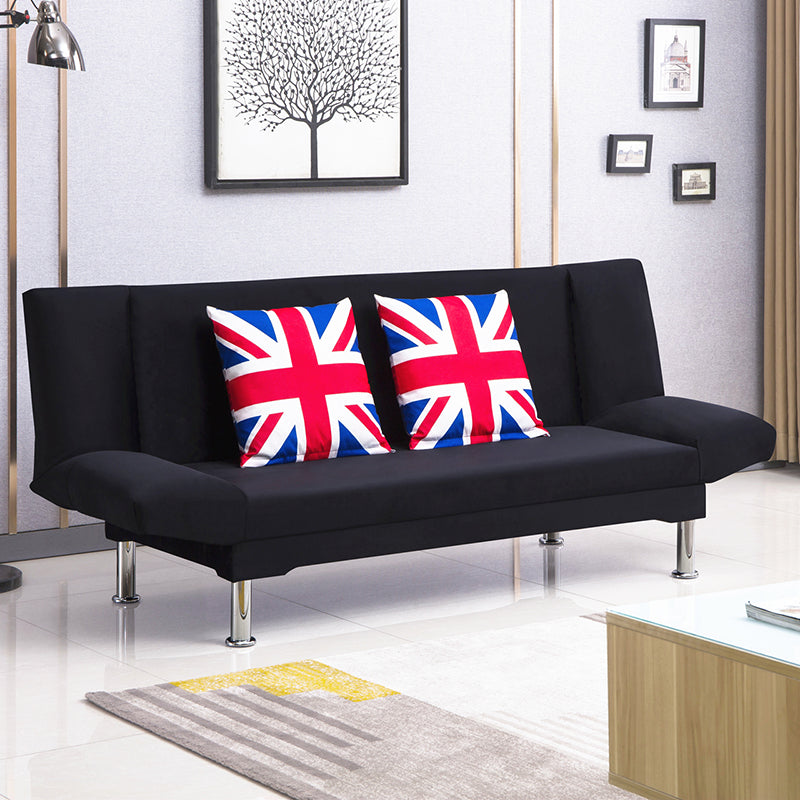 Silver Transitional Modern Tight Back Sofa Bed 29.53"High Armless Sofa Bed