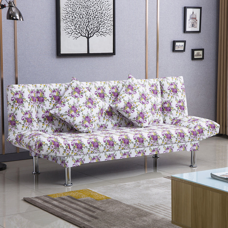 Silver Transitional Modern Tight Back Sofa Bed 29.53"High Armless Sofa Bed