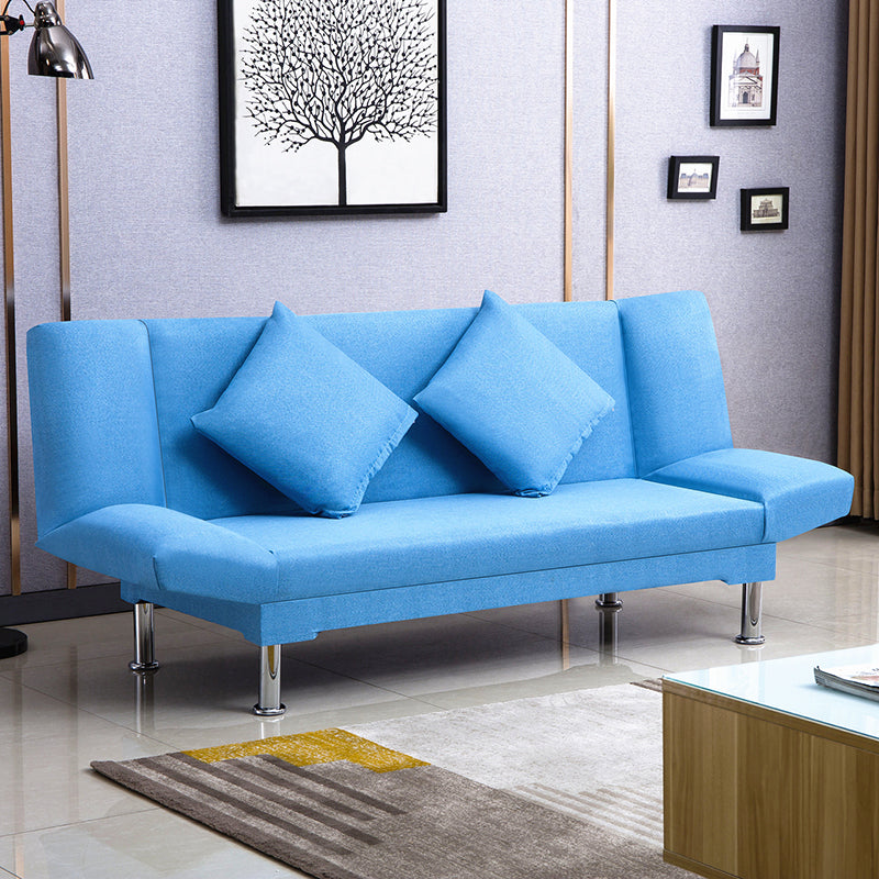 Silver Transitional Modern Tight Back Sofa Bed 29.53"High Armless Sofa Bed