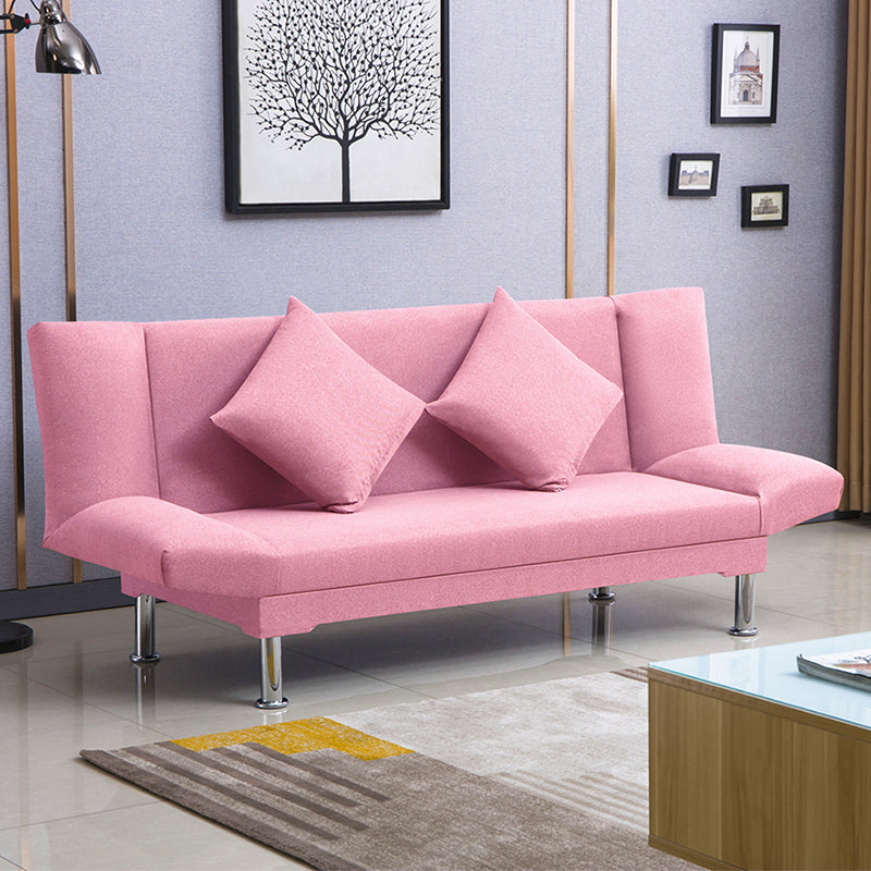 Silver Transitional Modern Tight Back Sofa Bed 29.53"High Armless Sofa Bed