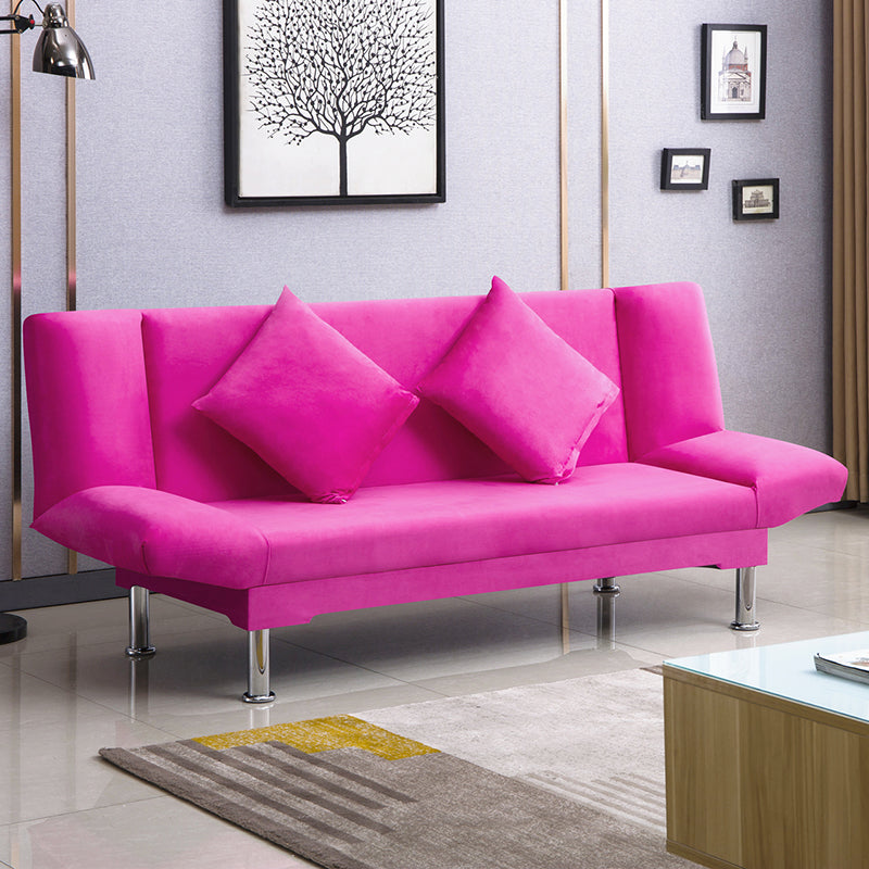 Silver Transitional Modern Tight Back Sofa Bed 29.53"High Armless Sofa Bed