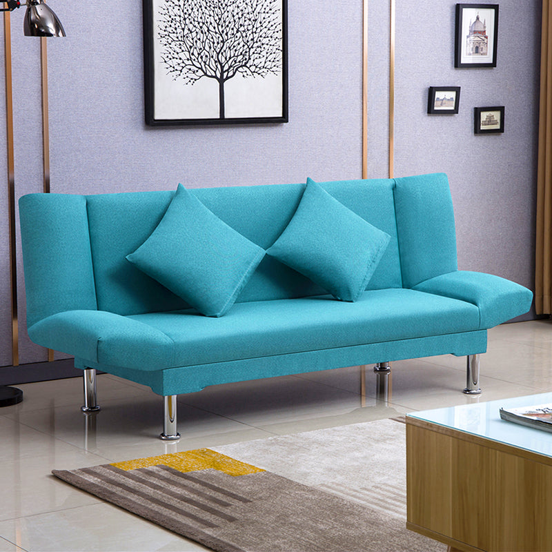 Silver Transitional Modern Tight Back Sofa Bed 29.53"High Armless Sofa Bed