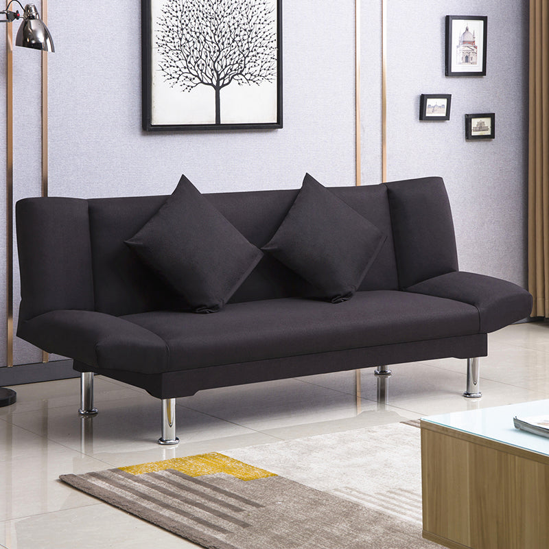 Silver Transitional Modern Tight Back Sofa Bed 29.53"High Armless Sofa Bed