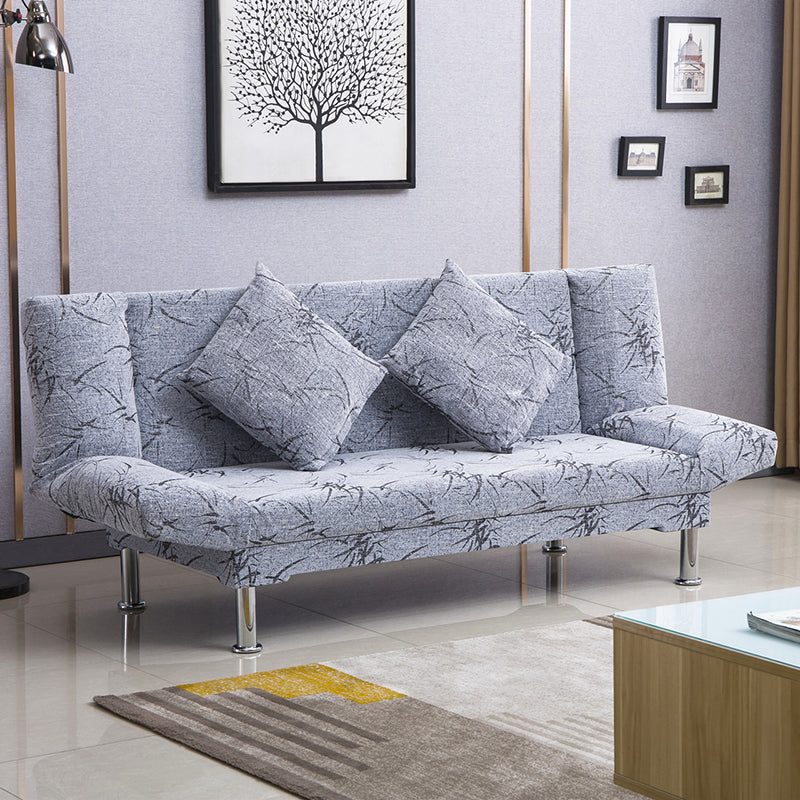 Silver Transitional Modern Tight Back Sofa Bed 29.53"High Armless Sofa Bed
