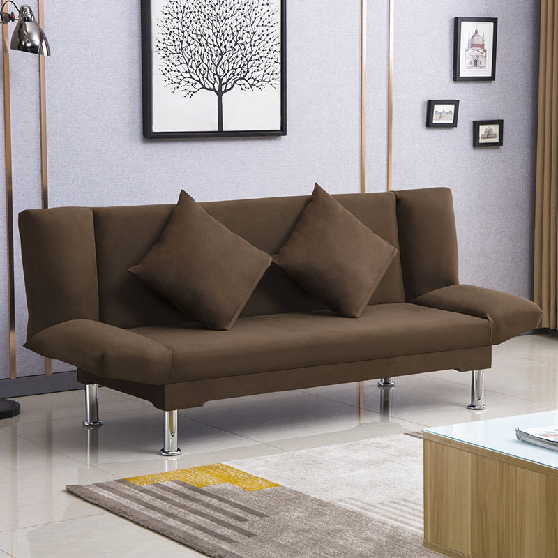 Silver Transitional Modern Tight Back Sofa Bed 29.53"High Armless Sofa Bed