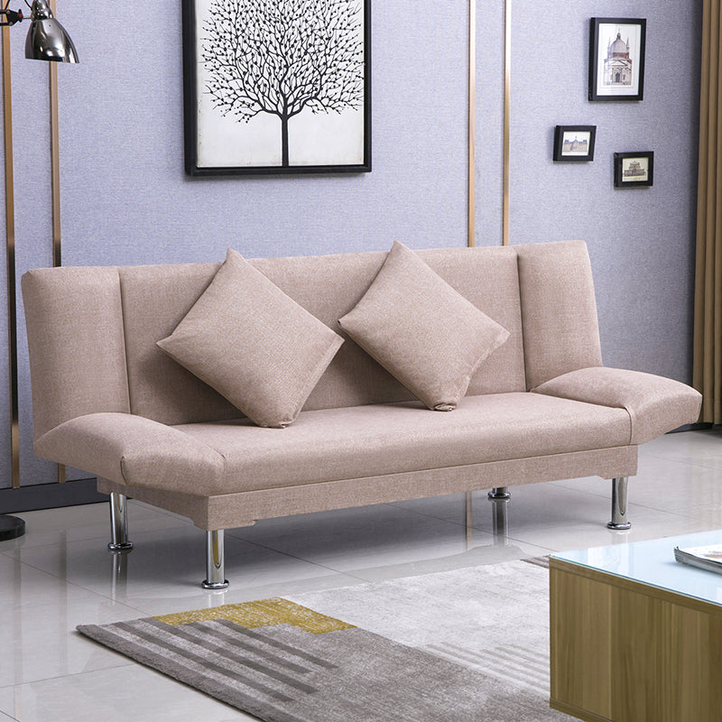 Silver Transitional Modern Tight Back Sofa Bed 29.53"High Armless Sofa Bed