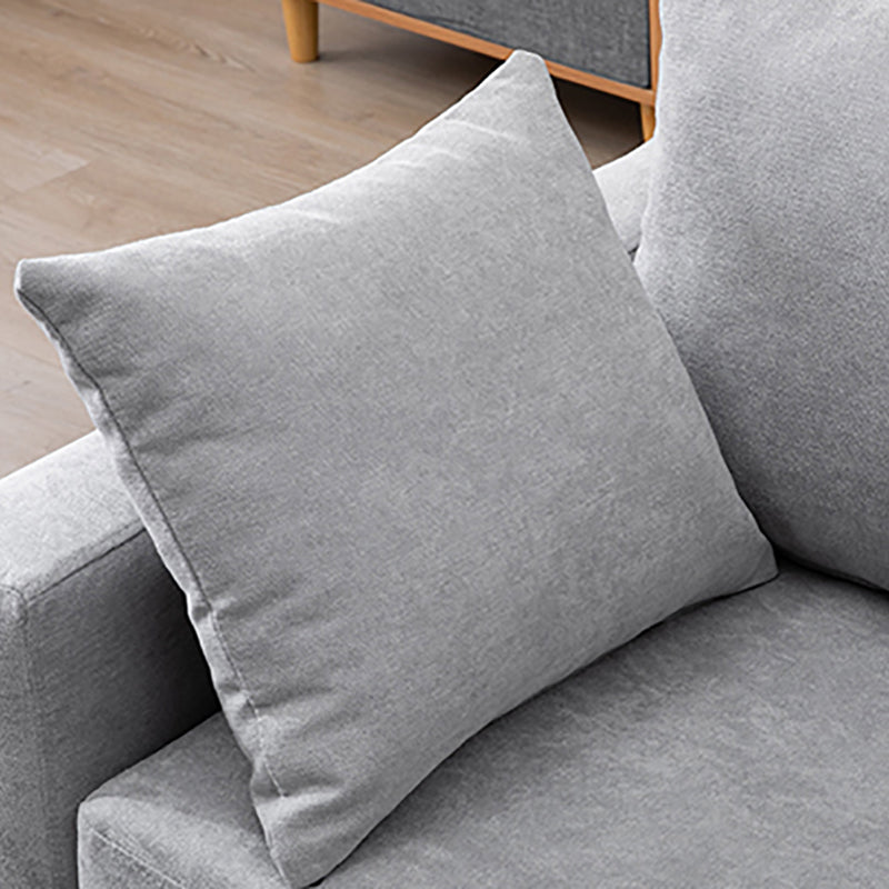Beige Modern Farmhouse Cushions Standard Sofa 21.65"High Square Arm Sofa