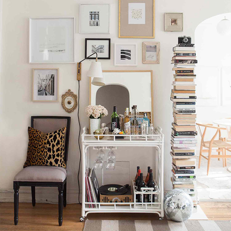 13.78"W Bookshelf Contemporary Style Invisible Bookcase for Office and Home