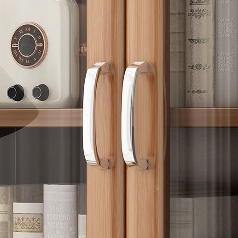 Wooden Standard Bookcase Modern Style Closed Back Bookshelf with Drawer Storage