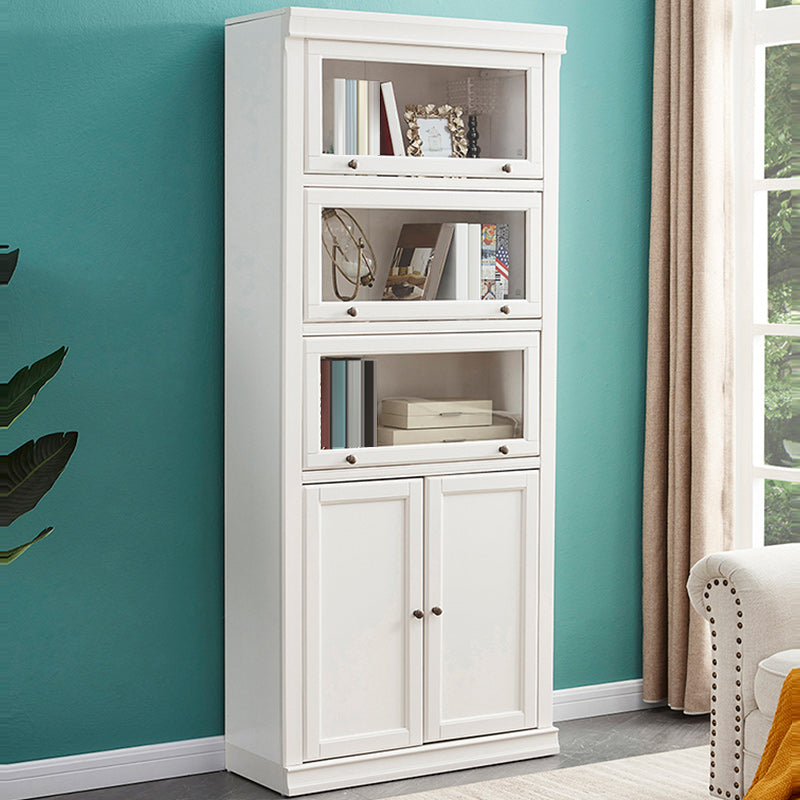 Contemporary Bookshelf With Doors Vertical Bookcase for Office Use