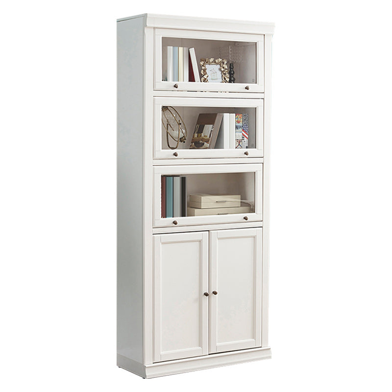 Contemporary Bookshelf With Doors Vertical Bookcase for Office Use