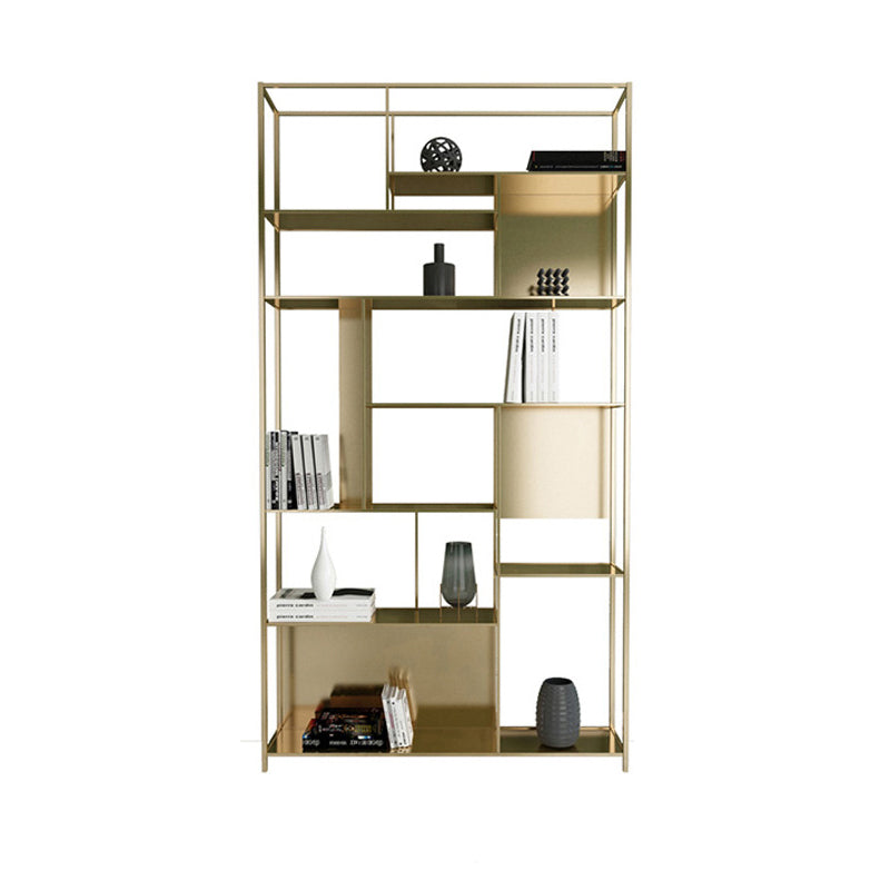 Open Back Bookshelf Contemporary Style Bookcase for Home Office Study Room