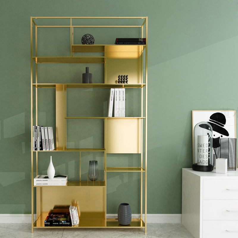 Open Back Bookshelf Contemporary Style Bookcase for Home Office Study Room