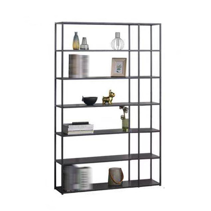Open Back Bookshelf Contemporary Style Bookcase for Office Study Room
