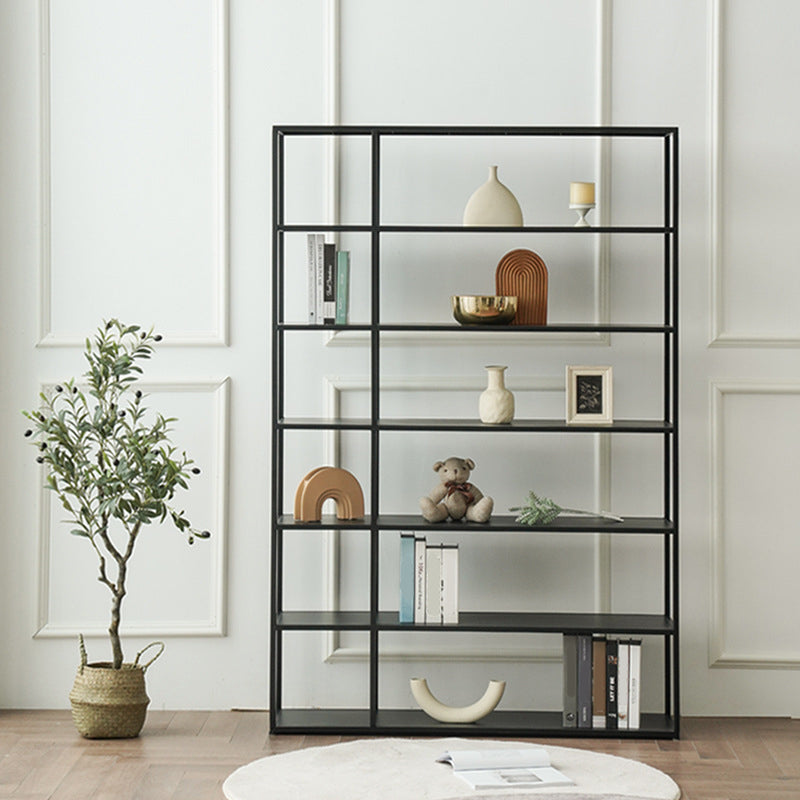 Open Back Bookshelf Contemporary Style Bookcase for Office Study Room