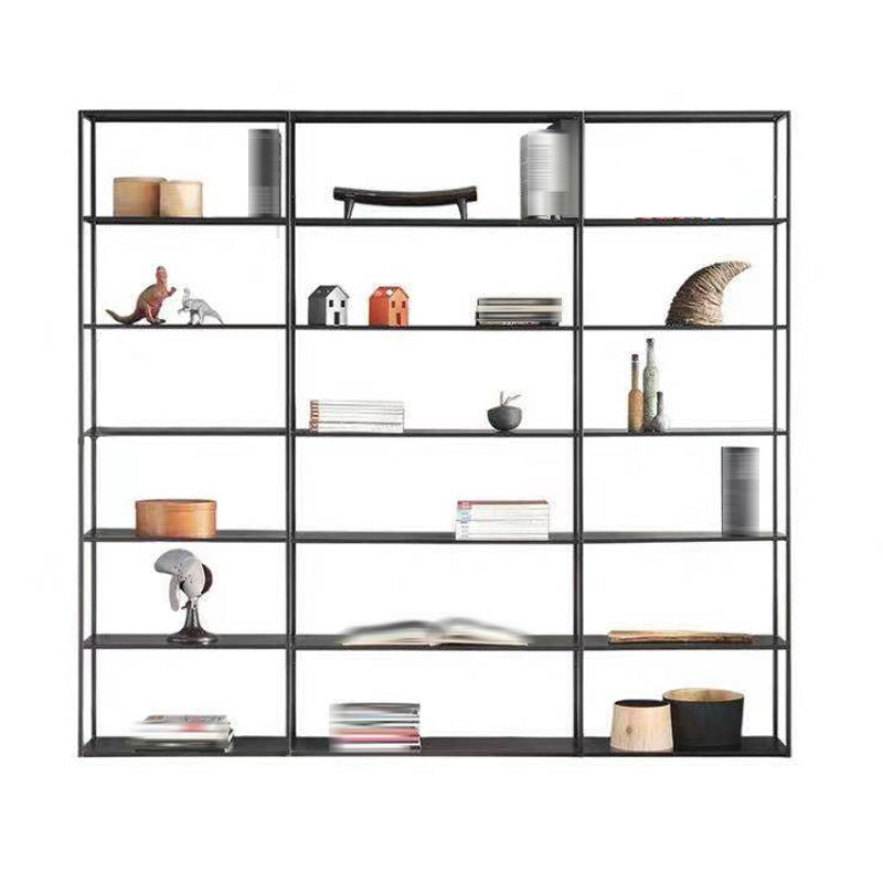 Open Back Bookshelf Contemporary Style Bookcase for Office Study Room