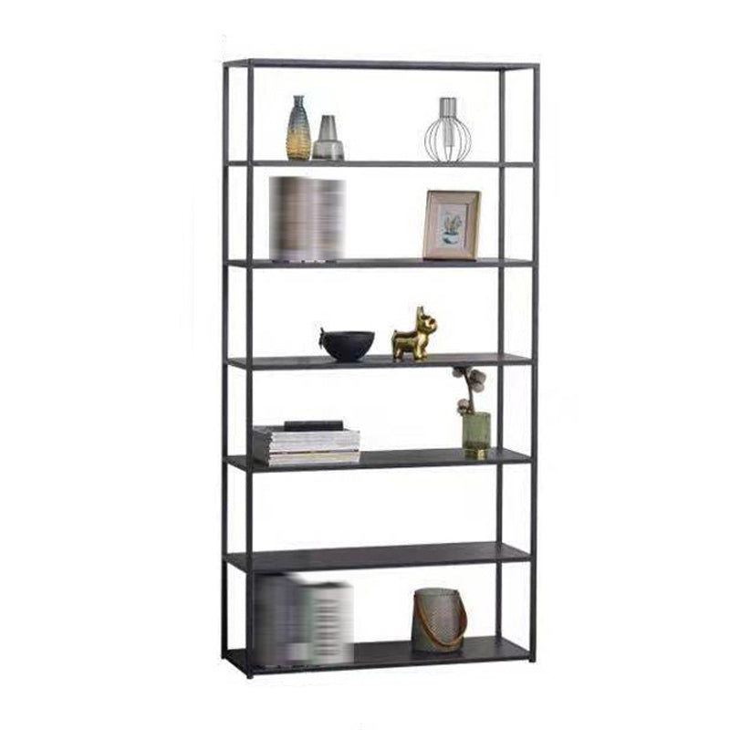 Open Back Bookshelf Contemporary Style Bookcase for Office Study Room