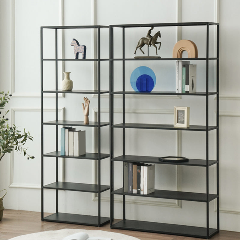 Open Back Bookshelf Contemporary Style Bookcase for Office Study Room