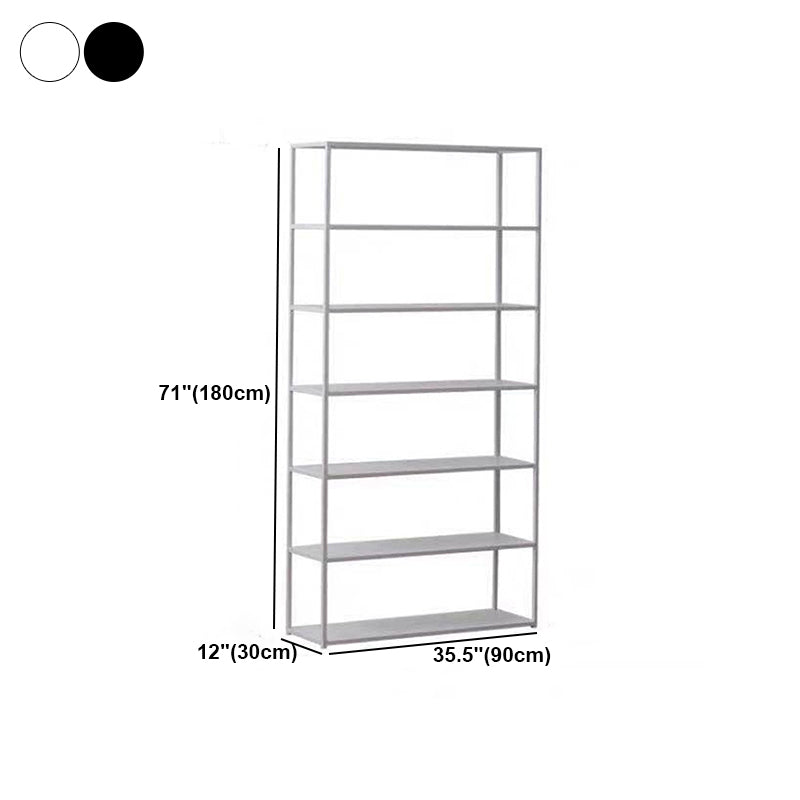 Open Back Bookshelf Contemporary Style Bookcase for Office Study Room