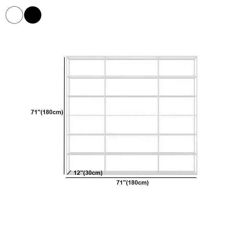 Open Back Bookshelf Contemporary Style Bookcase for Office Study Room