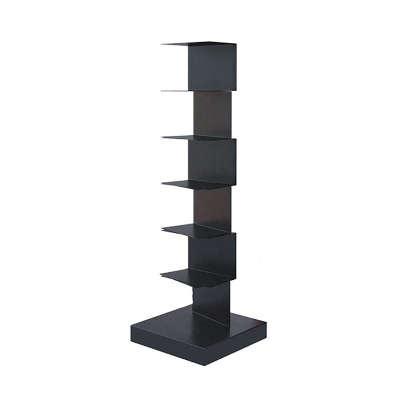 Contemporary Corner Bookcase Geometry Vertical Bookshelf for Living Room