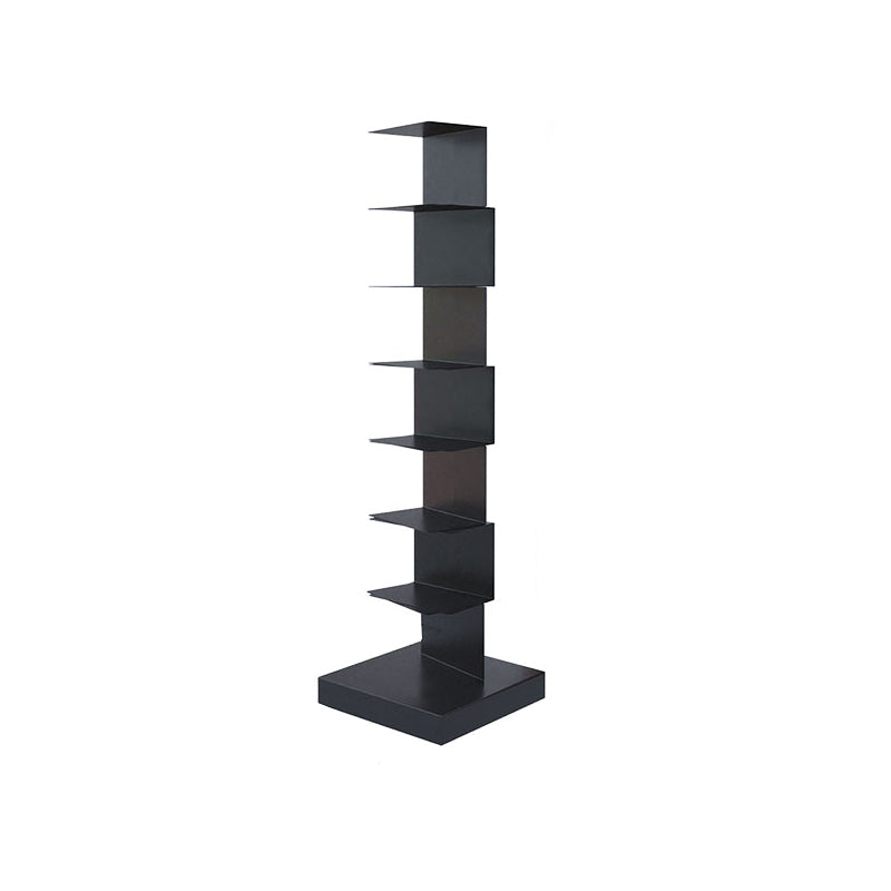Contemporary Corner Bookcase Geometry Vertical Bookshelf for Living Room
