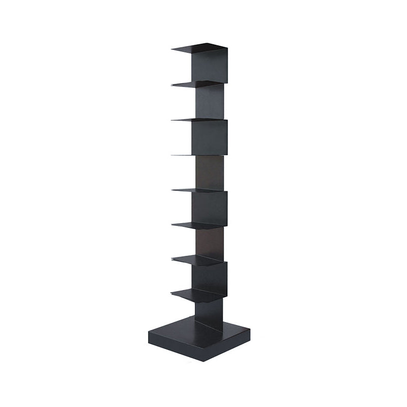 Contemporary Corner Bookcase Geometry Vertical Bookshelf for Living Room