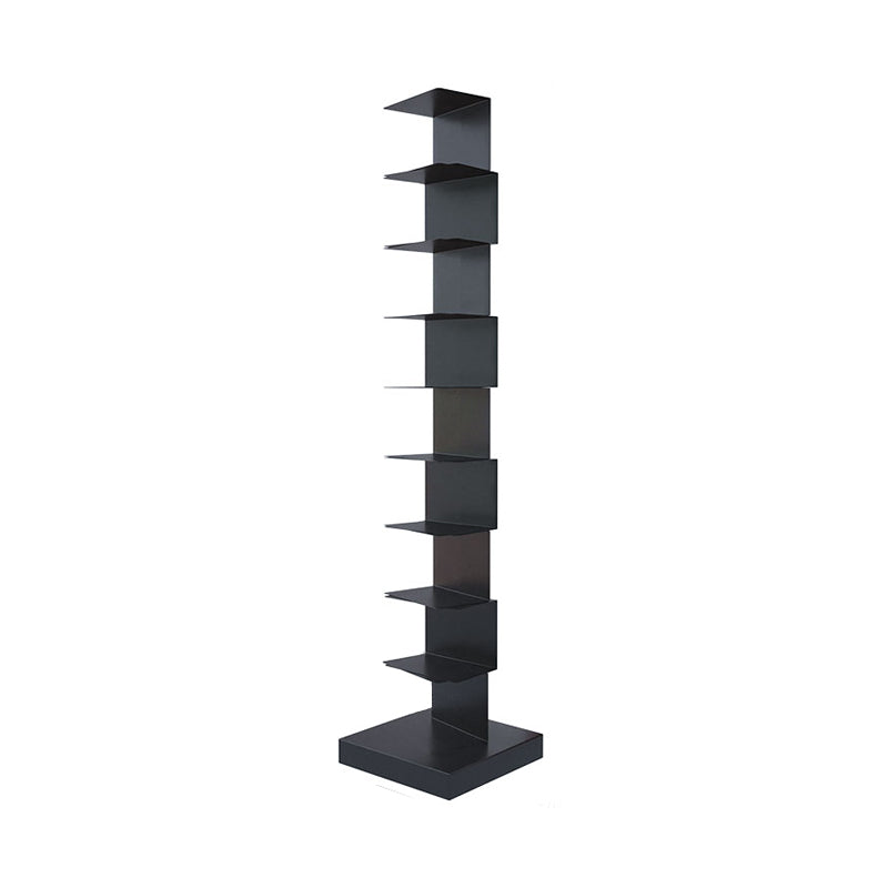 Contemporary Corner Bookcase Geometry Vertical Bookshelf for Living Room