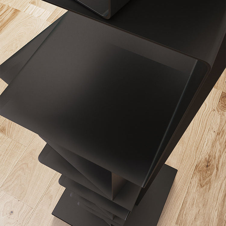 Contemporary Corner Bookcase Geometry Vertical Bookshelf for Living Room