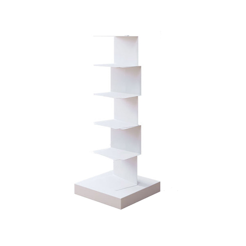 Contemporary Corner Bookcase Geometry Vertical Bookshelf for Living Room