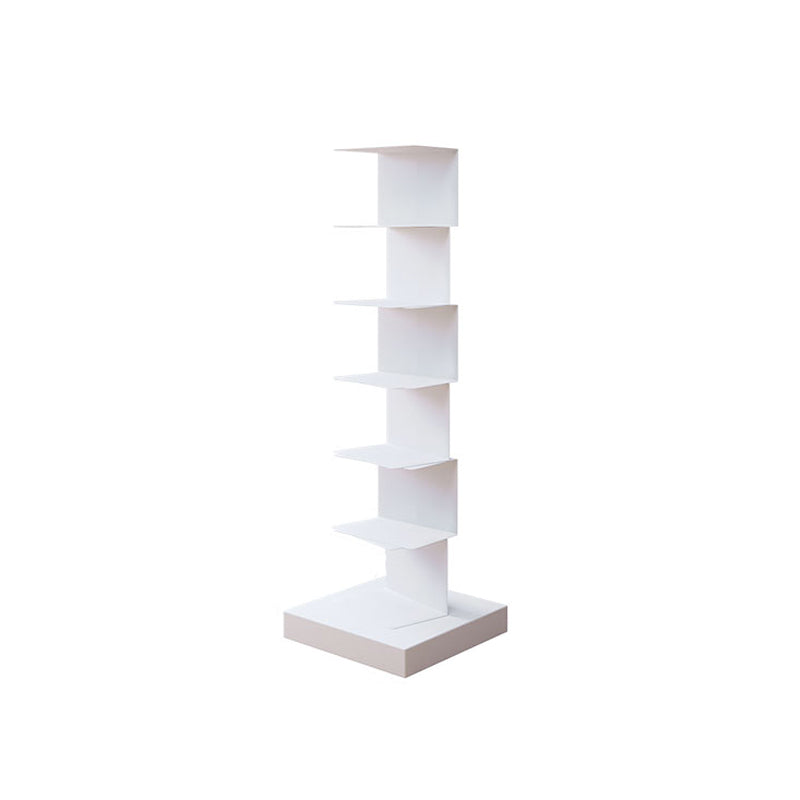 Contemporary Corner Bookcase Geometry Vertical Bookshelf for Living Room