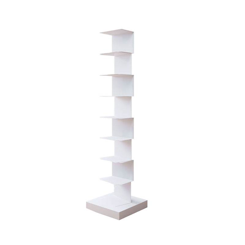 Contemporary Corner Bookcase Geometry Vertical Bookshelf for Living Room