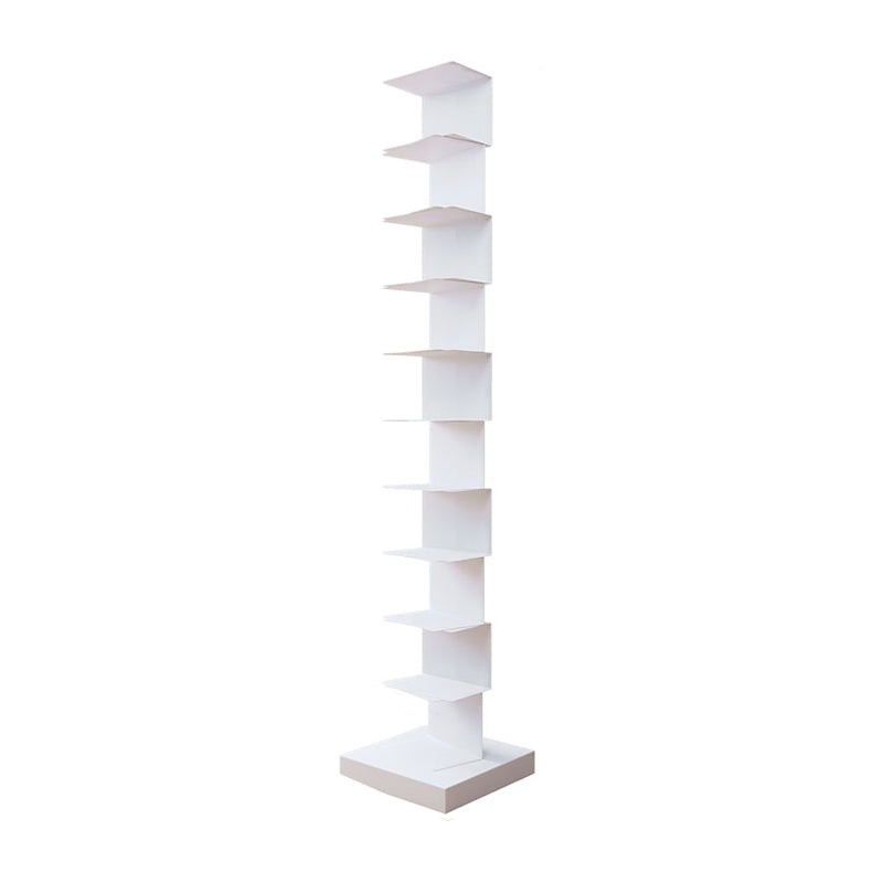 Contemporary Corner Bookcase Geometry Vertical Bookshelf for Living Room