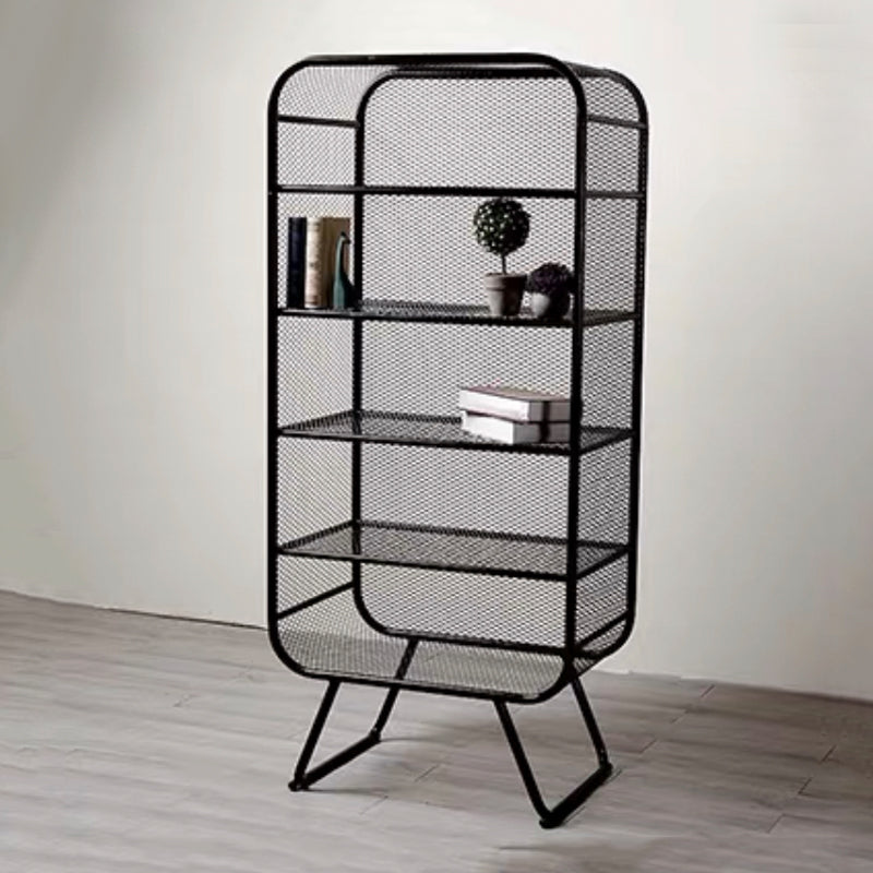 Iron Modern Standard Bookshelf Closed Back Vertical Bookcase for Home