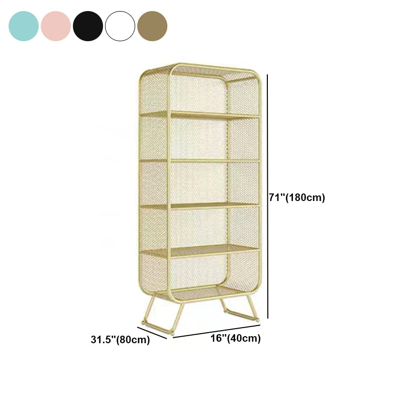 Iron Modern Standard Bookshelf Closed Back Vertical Bookcase for Home