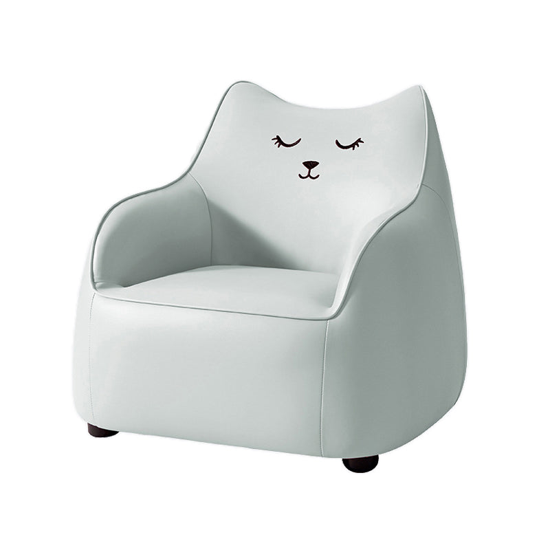 PU Chair Arms Included Basic Four Legs Chair for Living Room