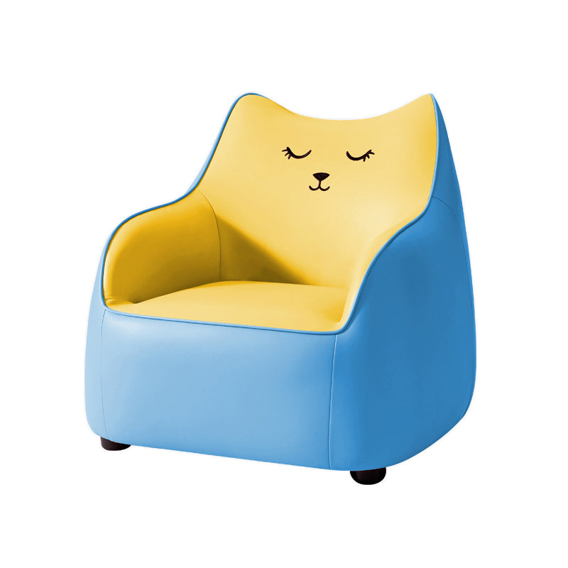 PU Chair Arms Included Basic Four Legs Chair for Living Room