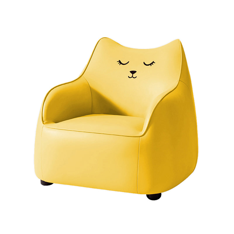 PU Chair Arms Included Basic Four Legs Chair for Living Room