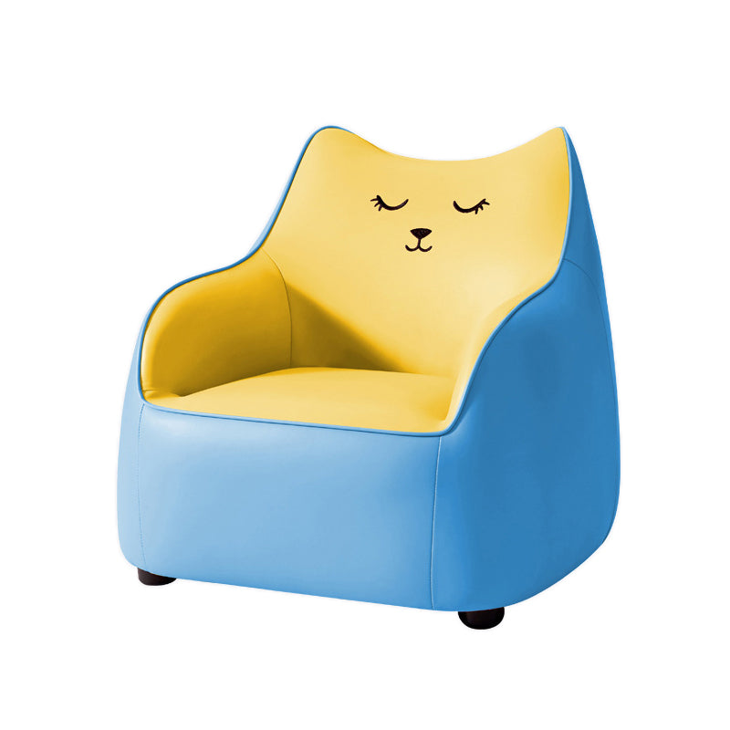 PU Chair Arms Included Basic Four Legs Chair for Living Room