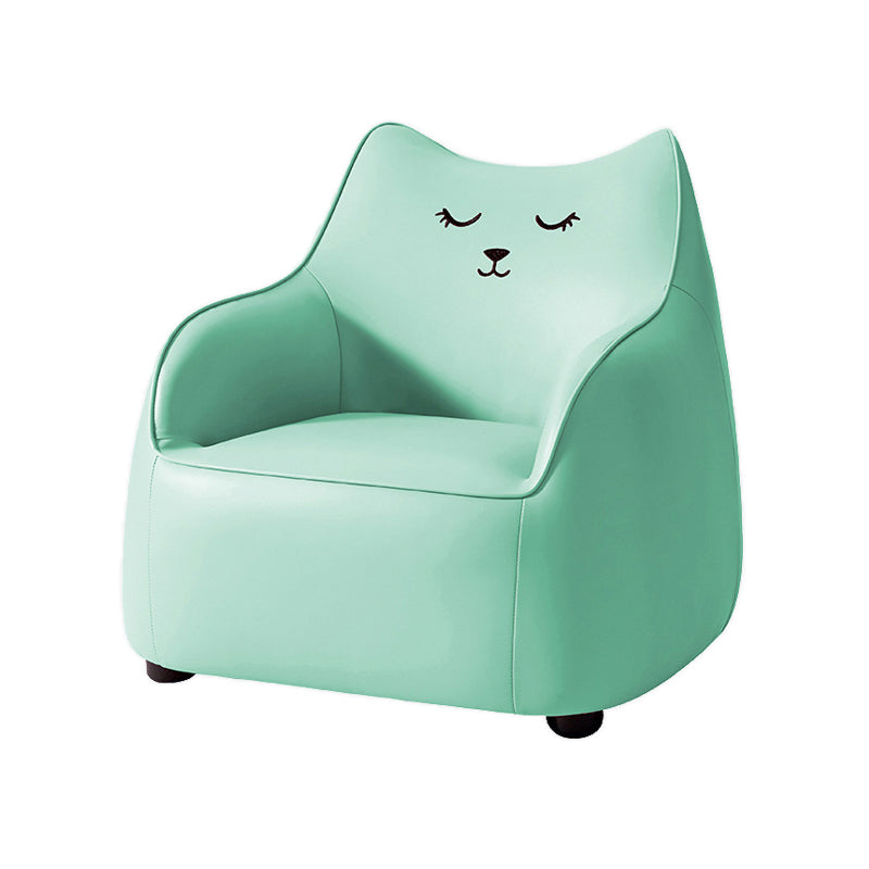 PU Chair Arms Included Basic Four Legs Chair for Living Room