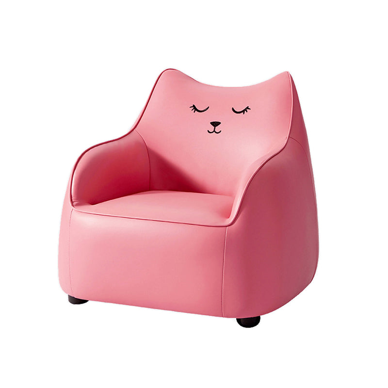 PU Chair Arms Included Basic Four Legs Chair for Living Room