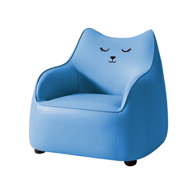 PU Chair Arms Included Basic Four Legs Chair for Living Room