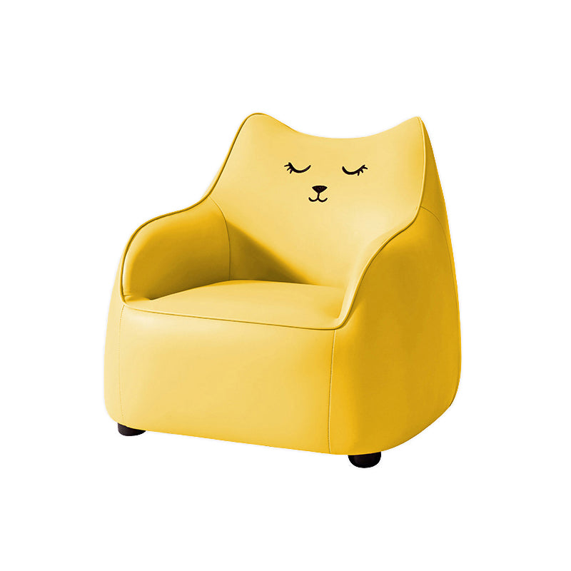 PU Chair Arms Included Basic Four Legs Chair for Living Room