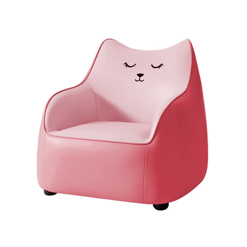 PU Chair Arms Included Basic Four Legs Chair for Living Room