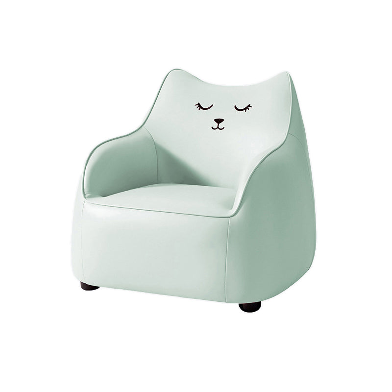 PU Chair Arms Included Basic Four Legs Chair for Living Room