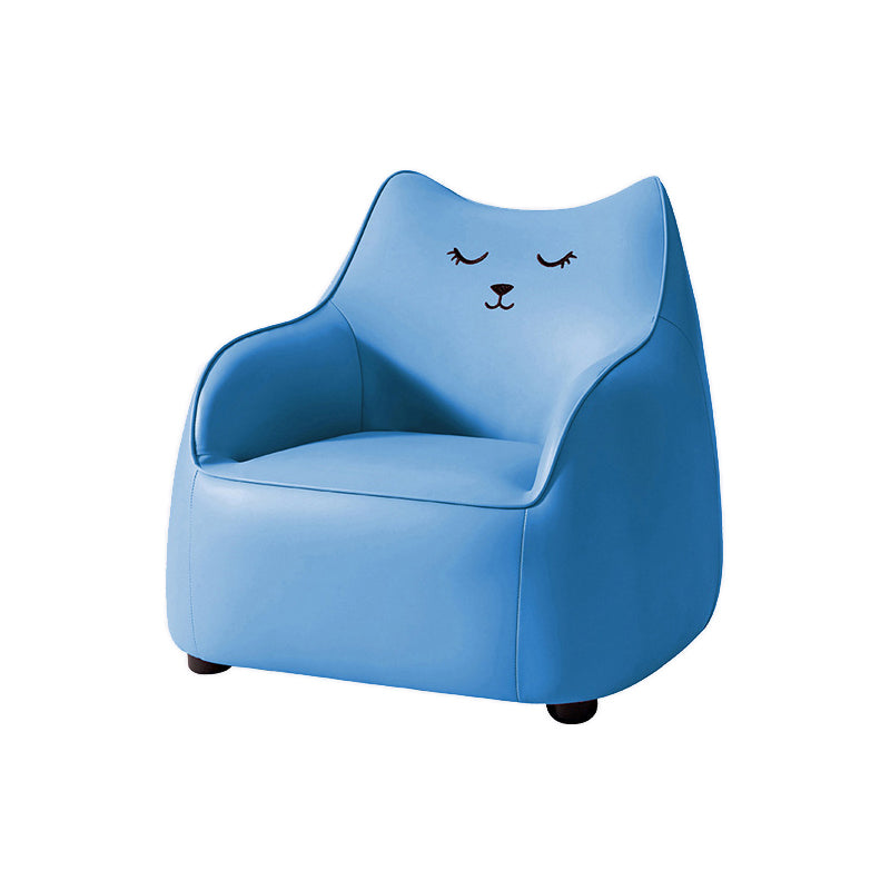 PU Chair Arms Included Basic Four Legs Chair for Living Room